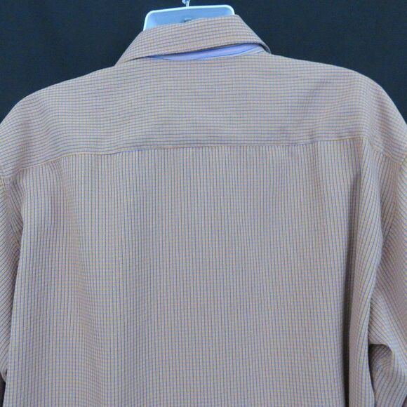 Bugatchi Uomo Textured Plaid Flip Cuff XL Shirt - Picture 5 of 7